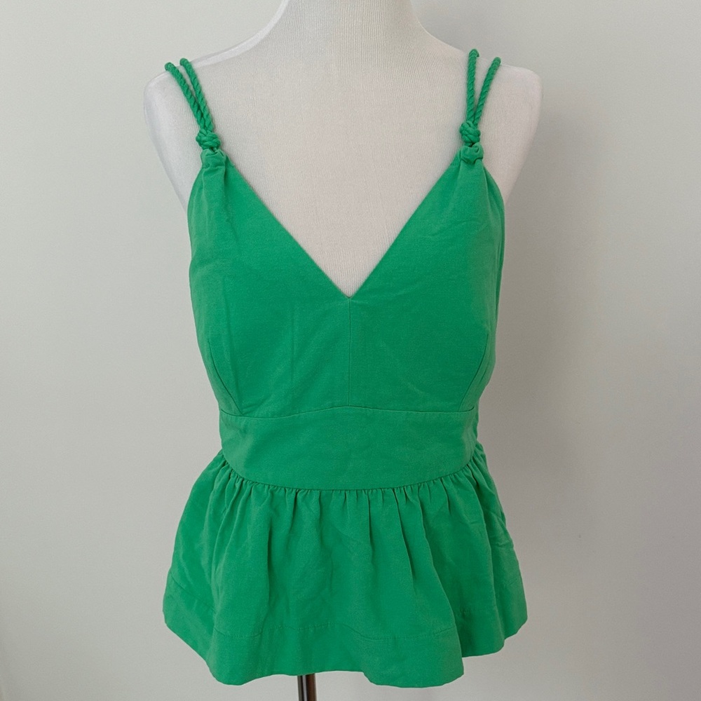 NEW w/tag LILY PULITZER Green Sleeveless Peplum Top Size 16